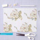 Papier Mousseline Rose arbuste sur papier de tissu (Artisanat)