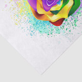 Papier Mousseline Rose arc-en-ciel coloré (Détail)