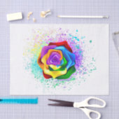 Papier Mousseline Rose arc-en-ciel coloré (Artisanat)