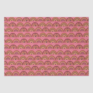 Papier Mousseline Rose arc-en-ciel de l'oeil mystique de Boho Arrièr