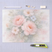 Papier Mousseline Rose Atténuée (Artisanat)