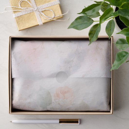 Papier Mousseline Rose Atténuée (Cadeau)