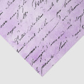 PAPIER MOUSSELINE ROSE AVEC ÉCRITURE À LA MAIN NOIRE (Détail)