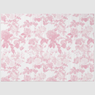Papier Mousseline Rose blanc rose Chinoiserie Motif