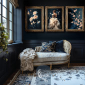 Papier Mousseline Rose blanche & Daffodil Bouquet Arrière - plan de