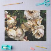 Papier Mousseline Rose blanche simple (Artisanat)