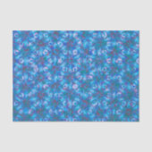 Papier Mousseline Rose bleu Moderne Floral Abstrait Aquarelle Tendan (Recto)