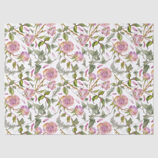 Papier Mousseline Rose Boho Découpe Rose Rose (Recto)
