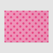 Papier Mousseline Rose Chaud Sur Pois Rose Design Motif (Recto)