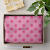Papier Mousseline Rose Chaud Sur Pois Rose Design Motif (Cadeau)