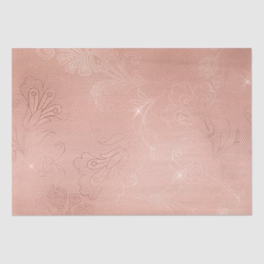 Papier Mousseline Rose chic Mariage en dentelle or (Recto)