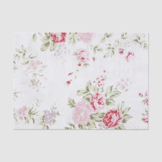 Papier Mousseline Rose chic minable floral (Recto)