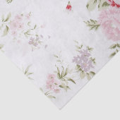 Papier Mousseline Rose chic minable floral (Détail)