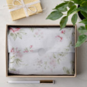 Papier Mousseline Rose chic minable floral (Cadeau)