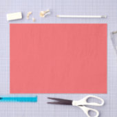 Papier Mousseline Rose corail (couleur solide)  (Artisanat)