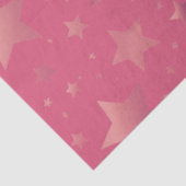 Papier Mousseline Rose | Couleur Rose | Motif Gold Star (Détail)
