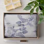 Papier Mousseline Rose d'aquarelle Marine & Taupe (Cadeau)