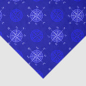 Papier Mousseline Rose de boussole de bleu d'océan (Détail)