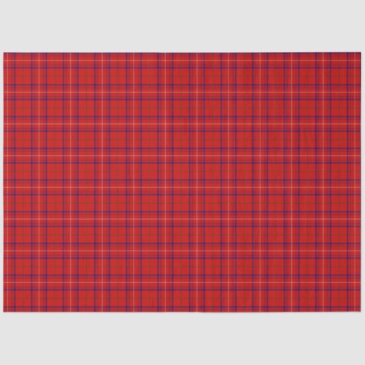 Papier Mousseline Rose de clan Tartan (Recto)