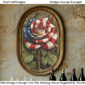 Papier Mousseline Rose de drapeau américain, étoiles & rayures DT8R