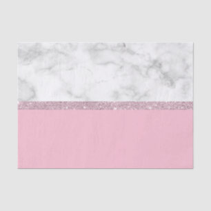 Papier Mousseline Rose de marbre blanc de parties scintillantes