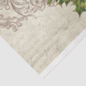 Papier Mousseline Rose de Noël victorien, Pine & Holly Collage (Détail)