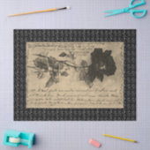 Papier Mousseline ROSE de papier de tissus HALLOWEEN NOIR (Artisanat)