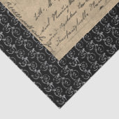 Papier Mousseline ROSE de papier de tissus HALLOWEEN NOIR (Détail)