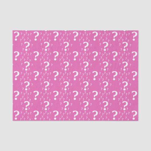 Papier Mousseline Rose de puzzle d'énigme de point d'interrogation (Recto)