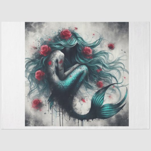 Papier Mousseline Rose de sirène (Recto)