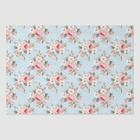 Papier Mousseline Rose doux et chic (Recto)