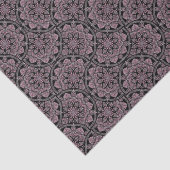 Papier Mousseline Rose Dusky Fronds Dot Mandala Art Déco Fans (Détail)