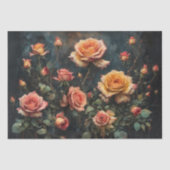 Papier Mousseline Rose - Elégance florale - découpage - (Recto)