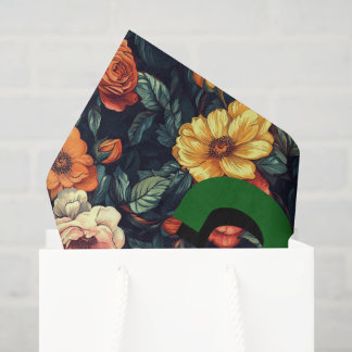Papier Mousseline Rose Élégante Florale 30e Anniversaire