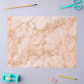 Papier Mousseline Rose en marbre parties scintillant d'or abstrait (Artisanat)