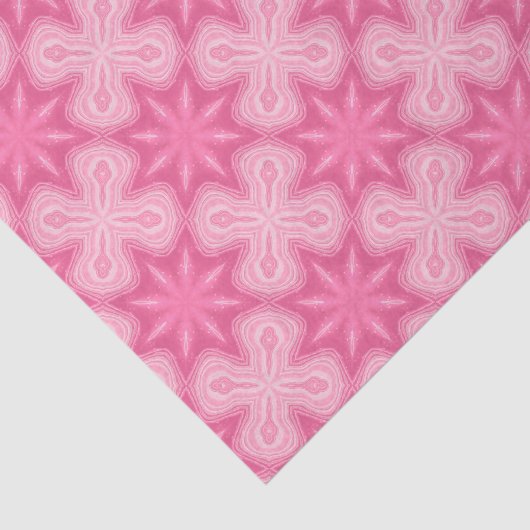 Papier Mousseline Rose Et Blanc (Détail)