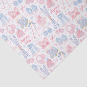 Papier Mousseline Rose et Bleu Après Ski (Détail)