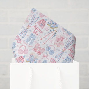 Papier Mousseline Rose et Bleu Après Ski