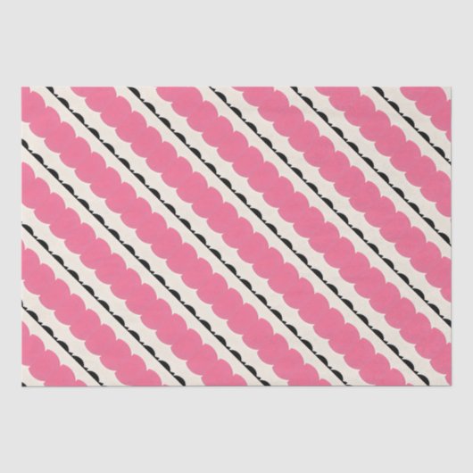 Papier Mousseline Rose et noir (Recto)