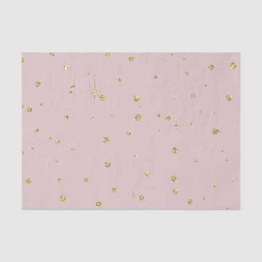 Papier Mousseline Rose et points de confettis de parties (Recto)