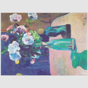 Papier Mousseline Rose et Statuette, Gauguin