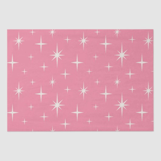 Papier Mousseline Rose étoile atomique (Recto)