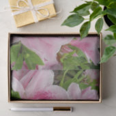 Papier Mousseline rose Fleurs, japonaise, asiatique, chinois, mode,  (Cadeau)