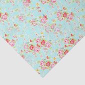 Papier Mousseline rose floral chic et désuet Tissue Paper (Détail)