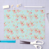 Papier Mousseline rose floral chic et désuet Tissue Paper (Artisanat)