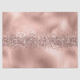 Papier Mousseline Rose Glam Gold Glitzy Sparkle Parties scintillant