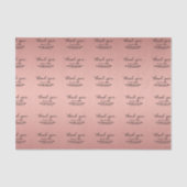 Papier Mousseline Rose Gold Custom Merci Business (Recto)