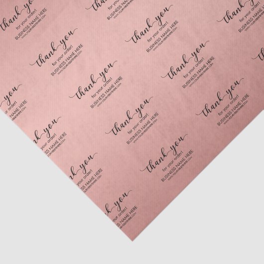 Papier Mousseline Rose Gold Custom Merci Business (Détail)