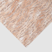 Papier Mousseline Rose Gold Faux Parties scintillant Zebra Stripes (Détail)