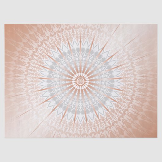 Papier Mousseline Rose Gold Grey Mandala (Recto)